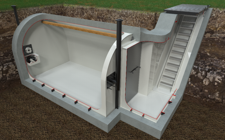 privater Bunker Schnittmodell