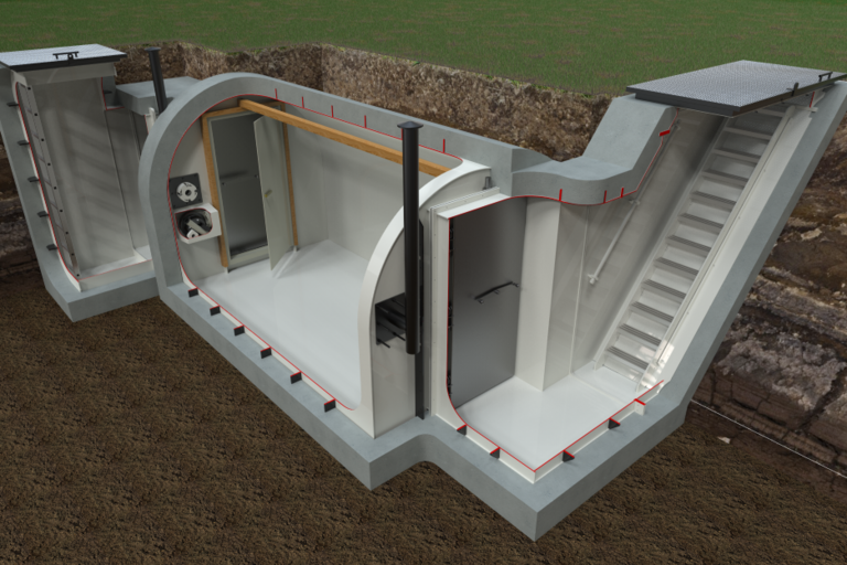privater Bunker Schnittmodell