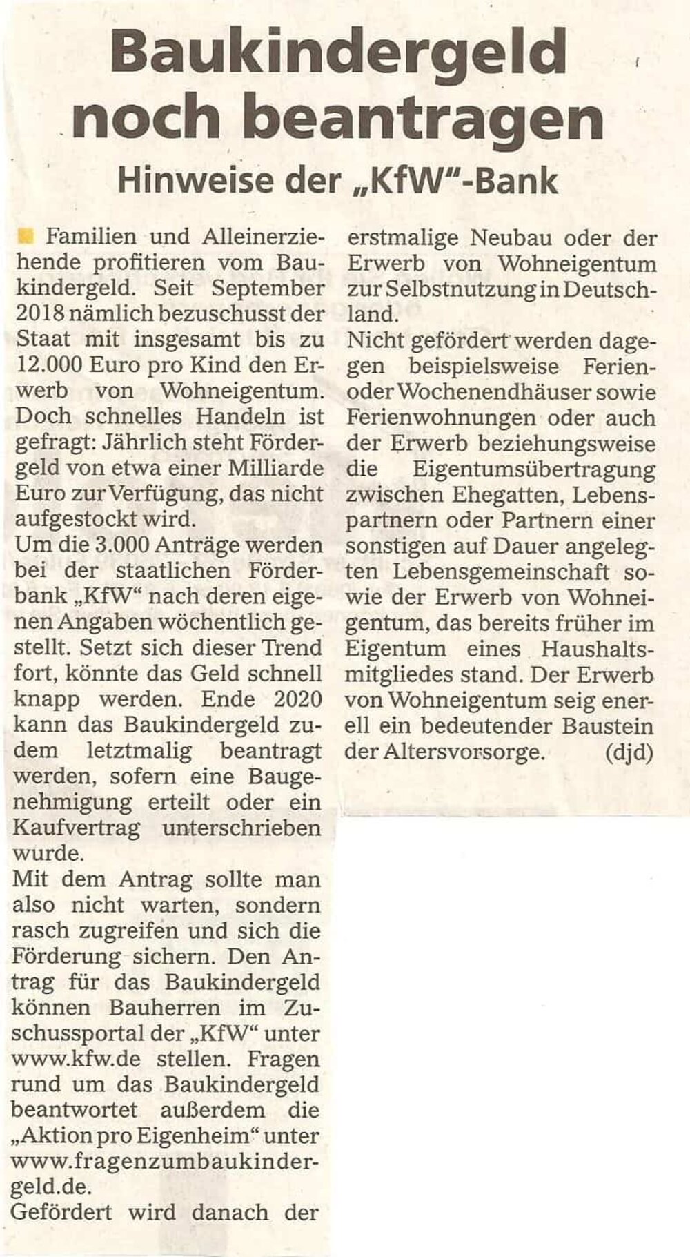 Zeitungsartikel